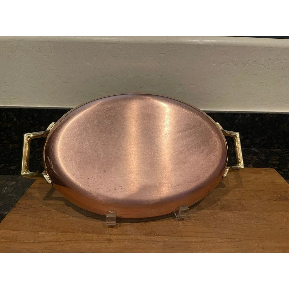 Vintage Paul revere Copper Fish Pan with Brass Handles